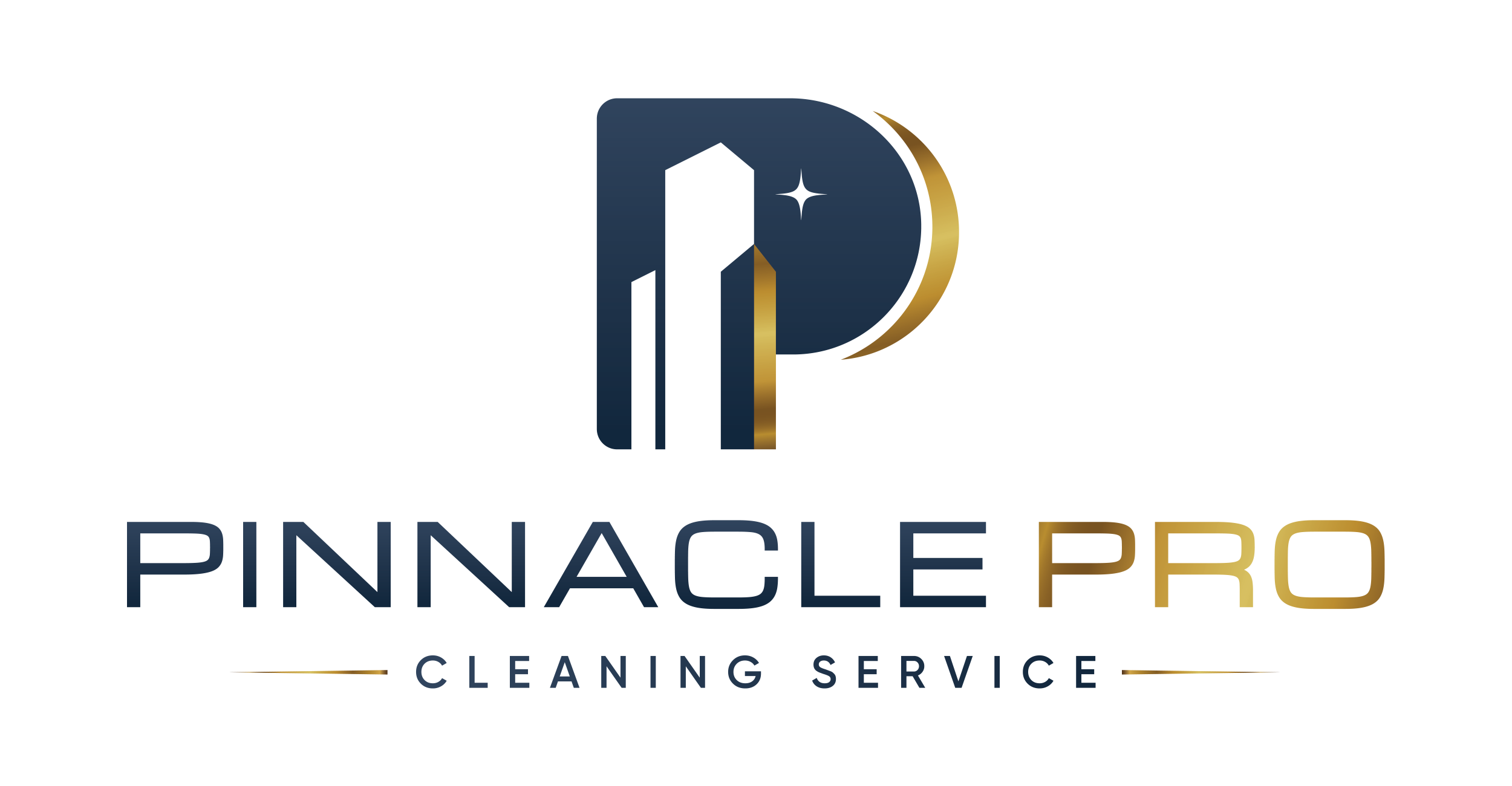 Pinnacle PRO logo - Navy Blue - Gold